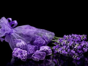 lavender, salt, purple, bag