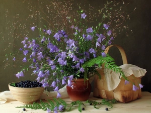 bouquet, basket, blueberries, ringtones