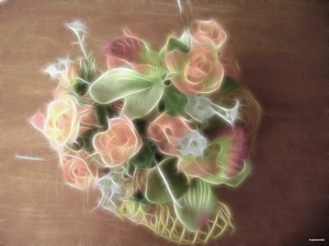 Fraktal, bouquet, flowers