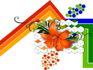 geometric, Lily, 2D, figure, graphics