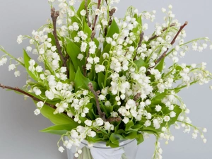 Vase, bouquet, Lily of the Valley