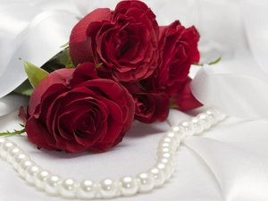 Pearl, Red, roses