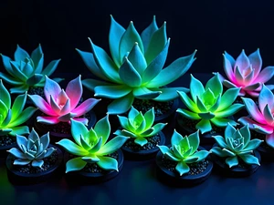 Plants, succulents, Echeveria