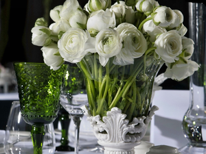 Asian Buttercup, bouquet, receipts