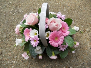 bunch, gerberas, roses, flowers