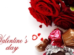 roses, pralines, Valentine