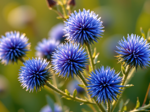 Blue, Flowers, Echinops, Spherical