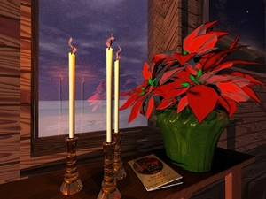 Christmas, candles, decoration, star of Bethlehem