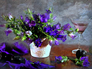 glass, Wine, ringtones, pot, bouquet