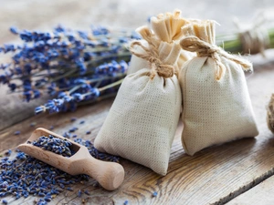 Wooden, teaspoon, lavender, Bags, composition